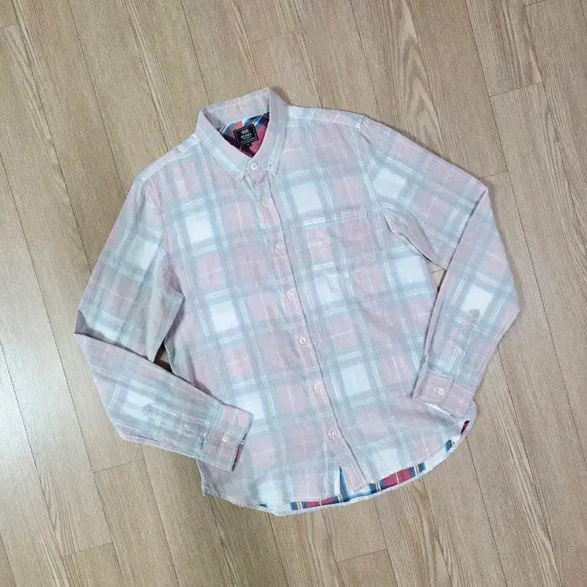[BUNJANG] Beams Red Check Back Side Fabric Casual Shirt / 빔즈 레드 체크 백 사이드 원단 캐쥬얼 셔츠