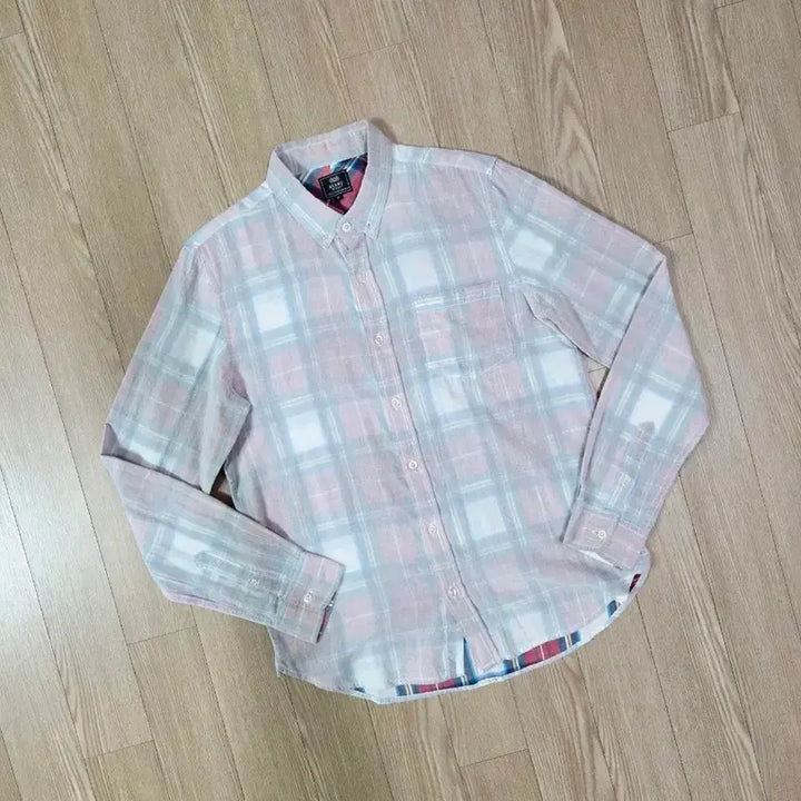 [BUNJANG] Beams Red Check Back Side Fabric Casual Shirt / 빔즈 레드 체크 백 사이드 원단 캐쥬얼 셔츠