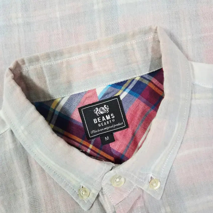 [BUNJANG] Beams Red Check Back Side Fabric Casual Shirt / 빔즈 레드 체크 백 사이드 원단 캐쥬얼 셔츠