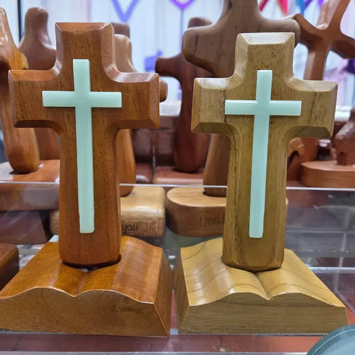[BUNJANG] Wooden Luminous Cross / 탁상 야광십자가