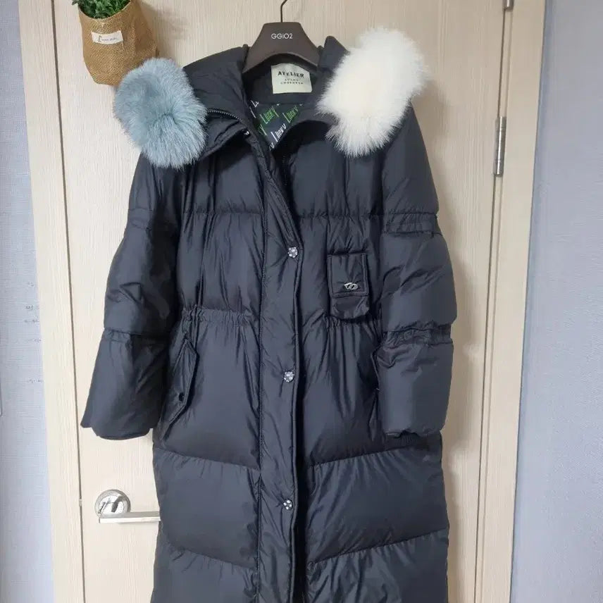 [BUNJANG] Lucky Chouette Fox Fur Long Down Padded Jacket / 럭키슈에뜨 폭스퍼 패딩