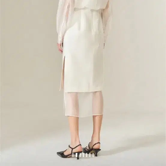 [BUNJANG] Object Seethrough Layered Dress / 오브제 시스루 레이어드 원피스 드레스 88(66) 사이즈 새상품 판매.