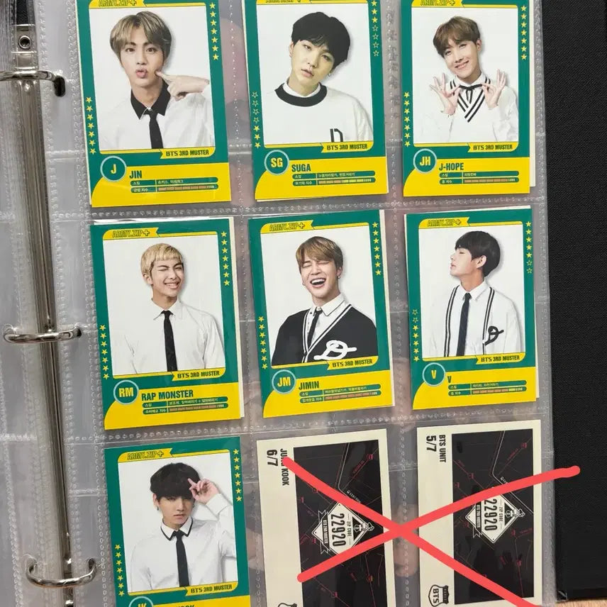 [SOLD OUT] 방탄 머스터 3기 플레이어 포카 미니 포카 알엠슈가진제이홉뷔지민정국