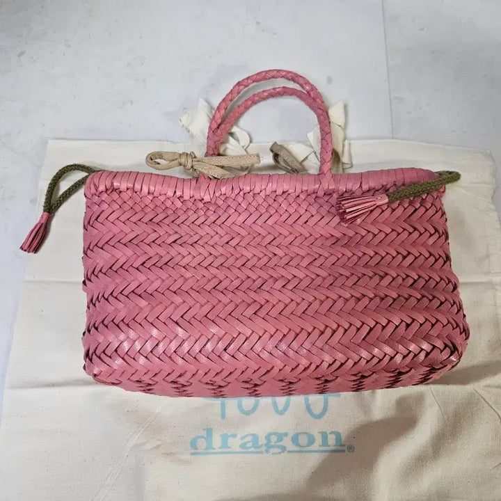 [BUNJANG] Dragon Diffusion Mini Flat Goora Pink Tote Bag / 드래곤 디퓨전 미니플랫고라 핑크 토트백