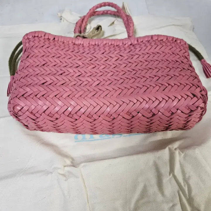 [BUNJANG] Dragon Diffusion Mini Flat Goora Pink Tote Bag / 드래곤 디퓨전 미니플랫고라 핑크 토트백