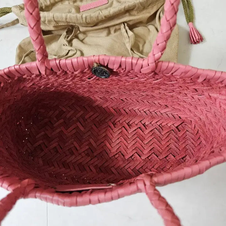 [BUNJANG] Dragon Diffusion Mini Flat Goora Pink Tote Bag / 드래곤 디퓨전 미니플랫고라 핑크 토트백