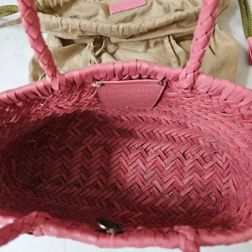 [BUNJANG] Dragon Diffusion Mini Flat Goora Pink Tote Bag / 드래곤 디퓨전 미니플랫고라 핑크 토트백