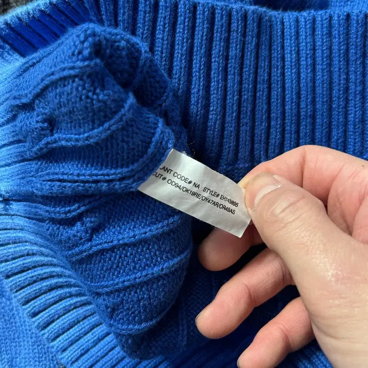 [BUNJANG] Polo Ralph Lauren Blue Cotton Cable Knit Sweater / 폴로 랄프로렌 블루 코튼 케이블 니트
