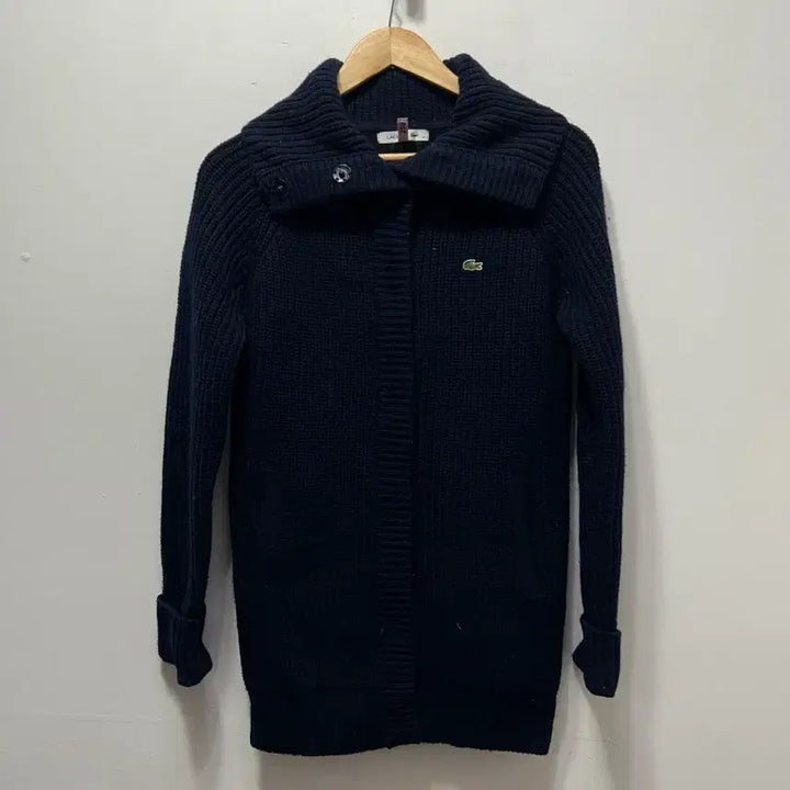 [BUNJANG] Lacoste Navy Knit Long Cardigan S Women&