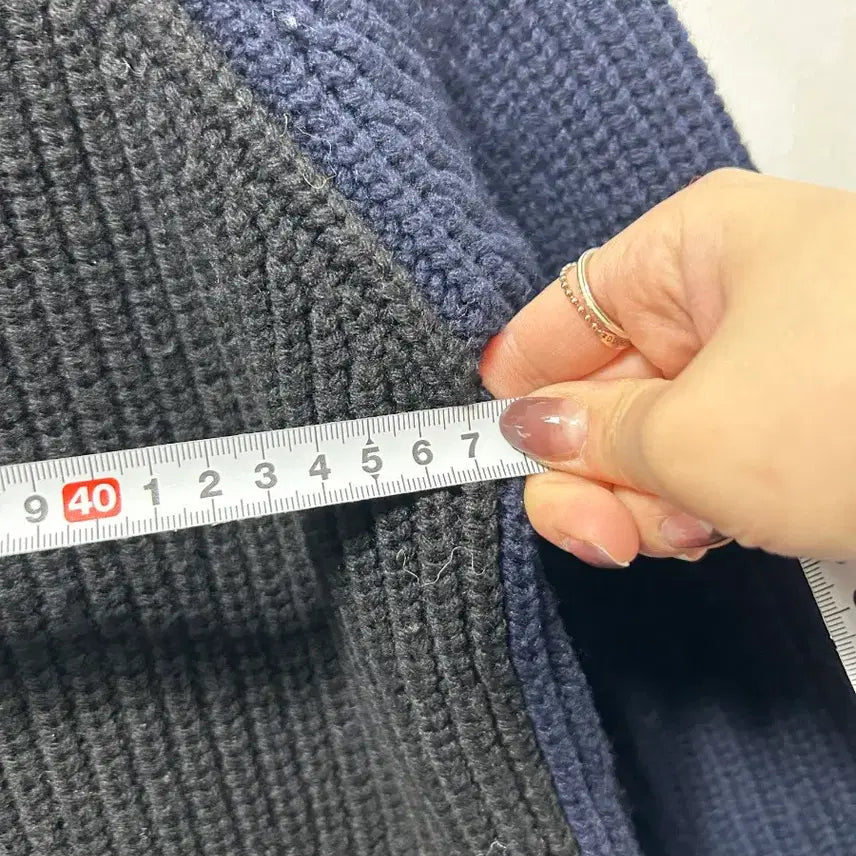 [BUNJANG] Lacoste Navy Knit Long Cardigan S Women&