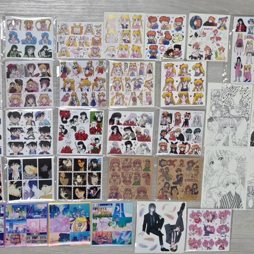 [BUNJANG] Anime Sticker Bundle Set / [160장 일괄] 애니만화 인스 세일러문코난이누야사진격의거인