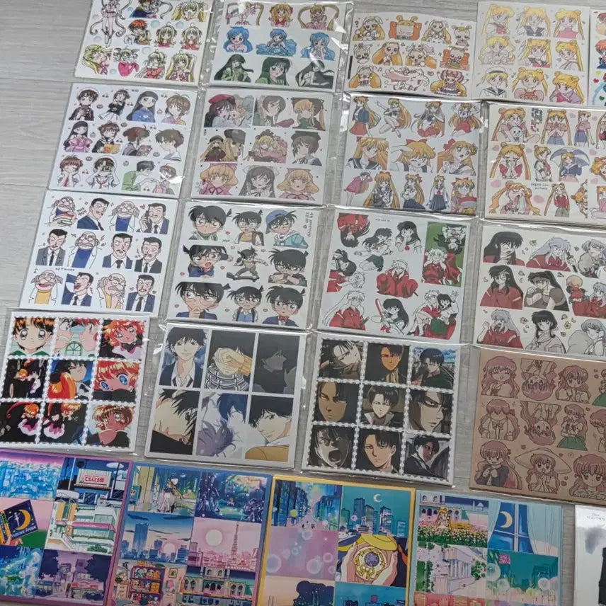 [BUNJANG] Anime Sticker Bundle Set / [160장 일괄] 애니만화 인스 세일러문코난이누야사진격의거인