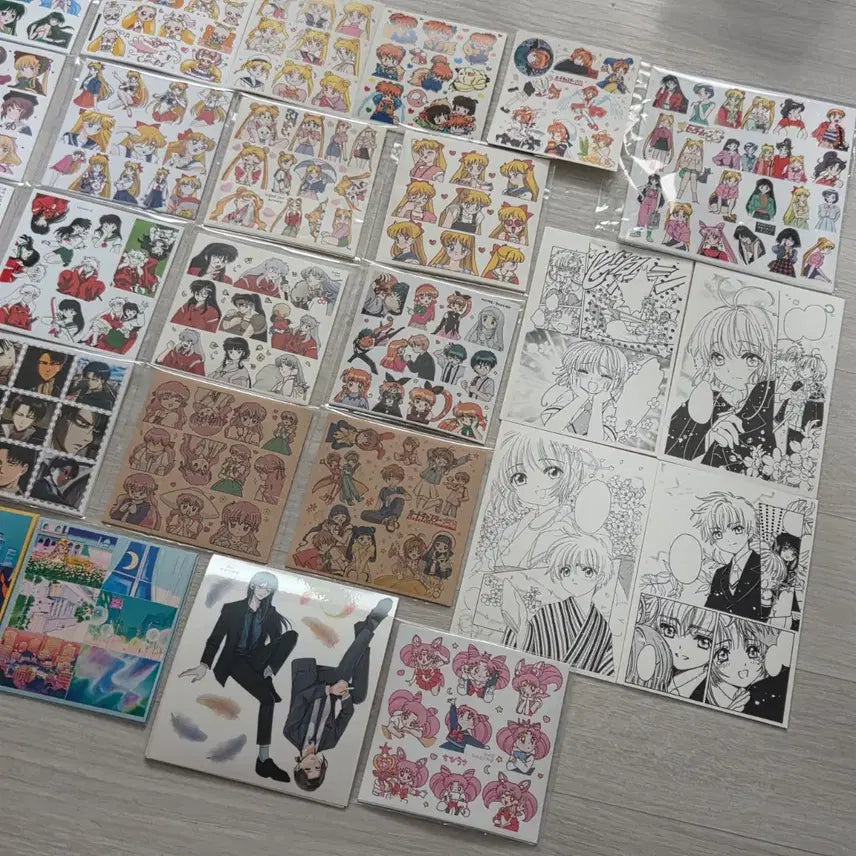 [BUNJANG] Anime Sticker Bundle Set / [160장 일괄] 애니만화 인스 세일러문코난이누야사진격의거인
