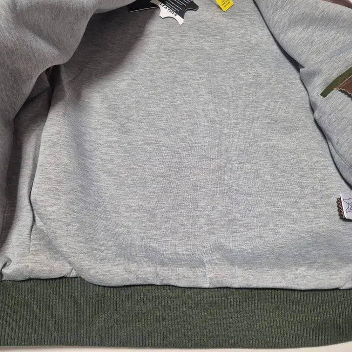 [BUNJANG] Natural Leather Fabric Combo Bomber Jacket / 천연가죽 직물 콤비 봄버 자켓 야구잠바 점퍼