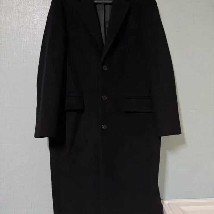 [BUNJANG] Musinsa Standard Cashmere Blend Daddy Shoulder Long Coat [Black] / 무신사) 캐시미어 블렌드 대디 숄더 싱글 롱 코트 [블랙]