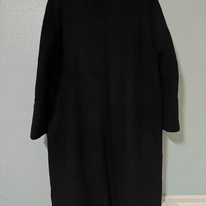 [BUNJANG] Musinsa Standard Cashmere Blend Daddy Shoulder Long Coat [Black] / 무신사) 캐시미어 블렌드 대디 숄더 싱글 롱 코트 [블랙]