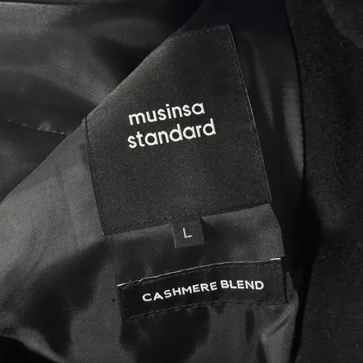 [BUNJANG] Musinsa Standard Cashmere Blend Daddy Shoulder Long Coat [Black] / 무신사) 캐시미어 블렌드 대디 숄더 싱글 롱 코트 [블랙]