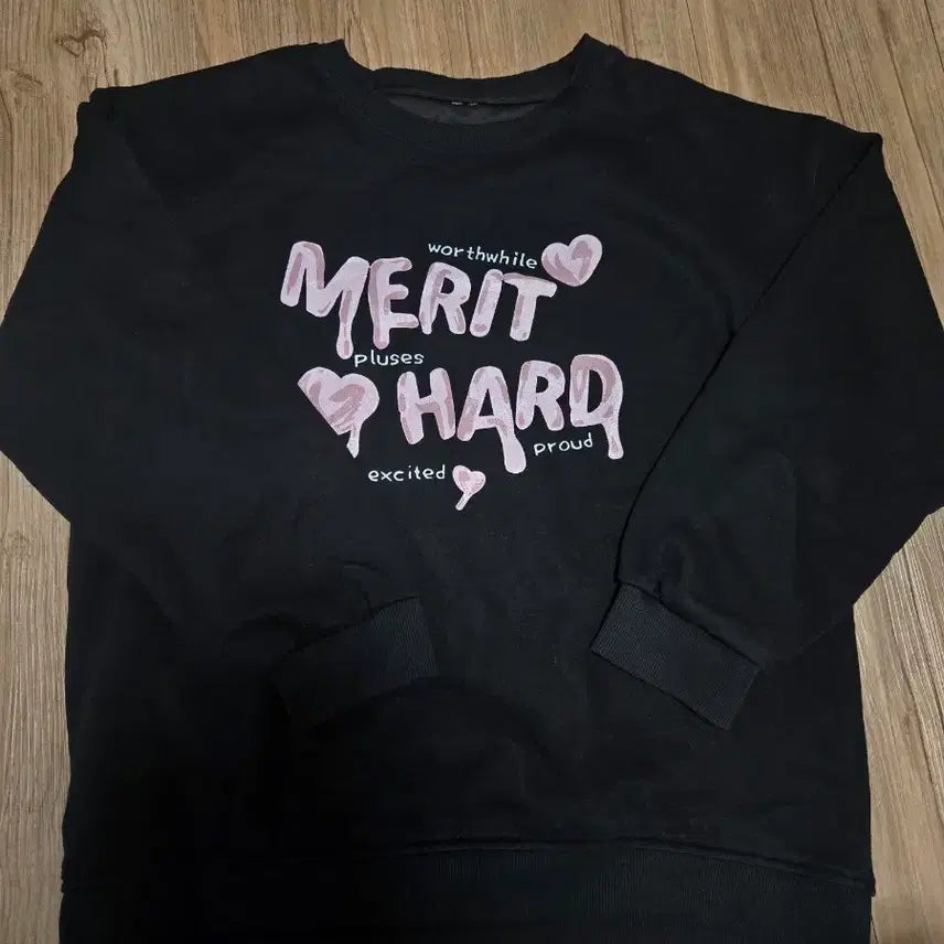 [BUNJANG] Black Lettering Sweatshirt / 맨투맨