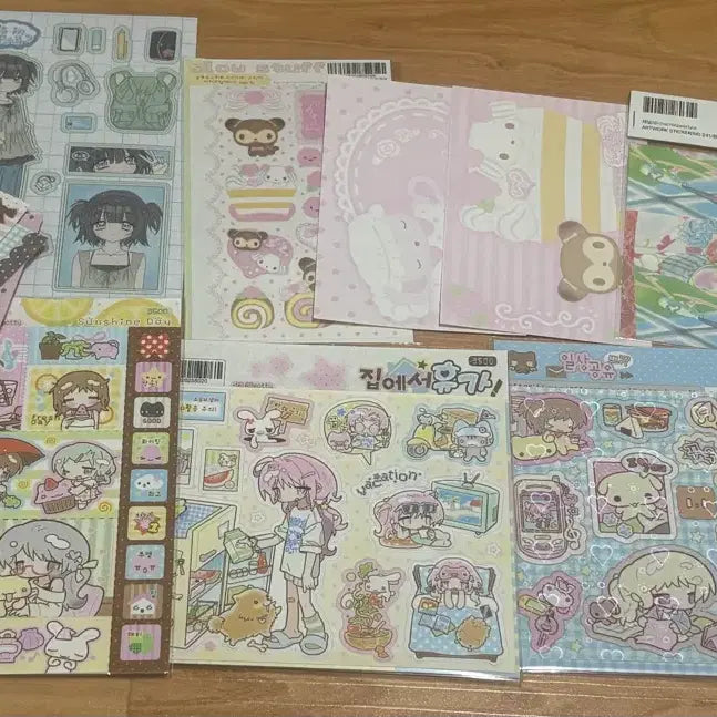 [BUNJANG] DIY Sticker, Paper, Acrylic Block Bundle Set / 다꾸 스티커 모조지 키링 아크릴블럭 일괄