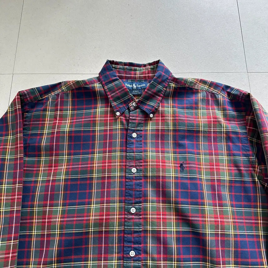 [SOLD OUT] 90s 폴로 랄프로렌 블레이크 체크셔츠 XL