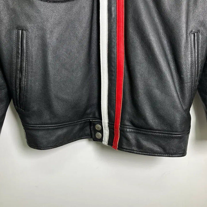 [BUNJANG] Harley Davidson Logo Patch Leather Biker Jacket 3XL / 할리데이비슨 로고 패치 레더 바이커 자켓 3XL