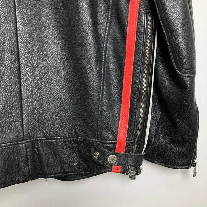 [BUNJANG] Harley Davidson Logo Patch Leather Biker Jacket 3XL / 할리데이비슨 로고 패치 레더 바이커 자켓 3XL