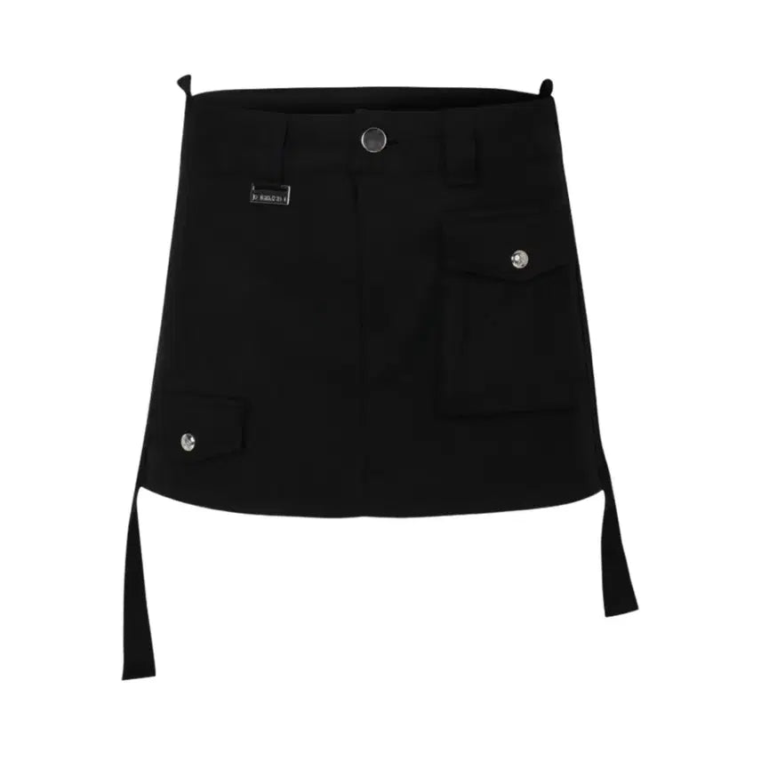 [BUNJANG] Bohemian Seoul Biker Mini Skirt Black / 보헤미안서울) 바이커 미니 스커트