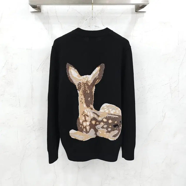 [SOLD OUT] S / 버버리 블랙 디어 스웨터 니트 8026297