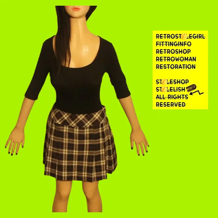 [BUNJANG] Vintage Plaid Mini Skirt / 2200 미니스커트 미니치마주름치마 체크치마 빈티지스커트 롱스커트 롱치마