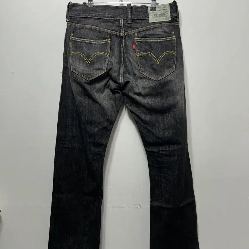 [BUNJANG] Levi's 523 Washed Black Denim Pants / 리바이스 남성 523 / 34 워싱 블랙 데님 팬츠
