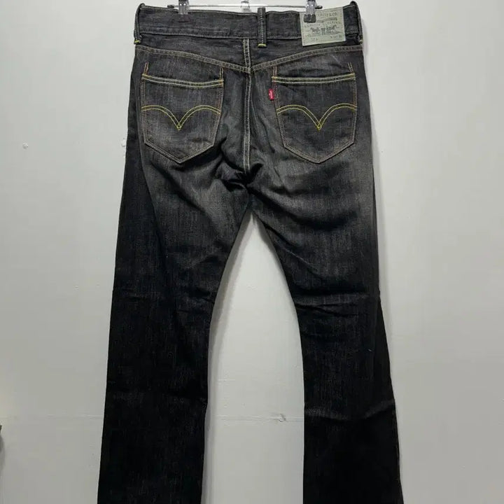 [BUNJANG] Levi's 523 Washed Black Denim Pants / 리바이스 남성 523 / 34 워싱 블랙 데님 팬츠