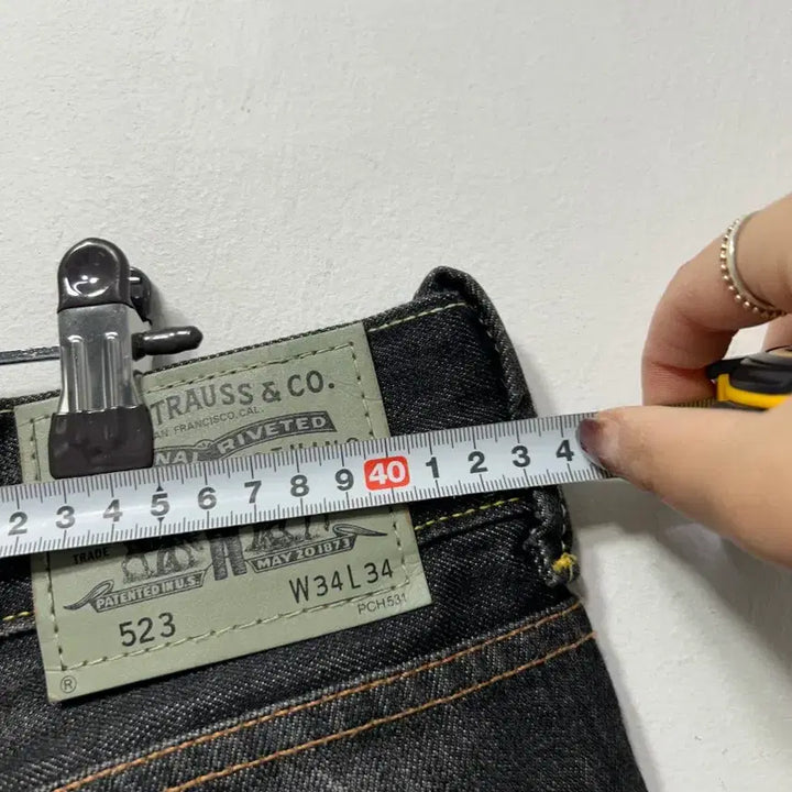 [BUNJANG] Levi's 523 Washed Black Denim Pants / 리바이스 남성 523 / 34 워싱 블랙 데님 팬츠