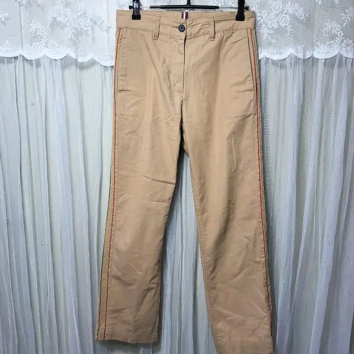 [BUNJANG] Tommy Hilfiger Beige Line Cotton Pants / 타미힐피거 베이지 라인 면바지