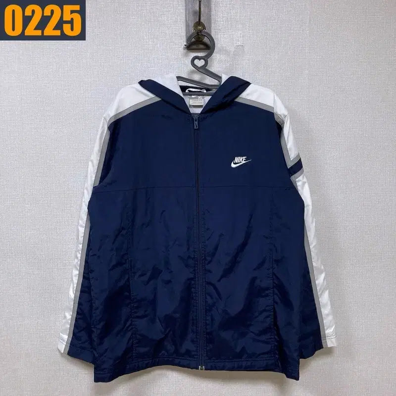 [BUNJANG] Nike Navy Logo Windbreaker Jacket / NIKE 나이키 네이비 로고 바람막이 자켓 아우터