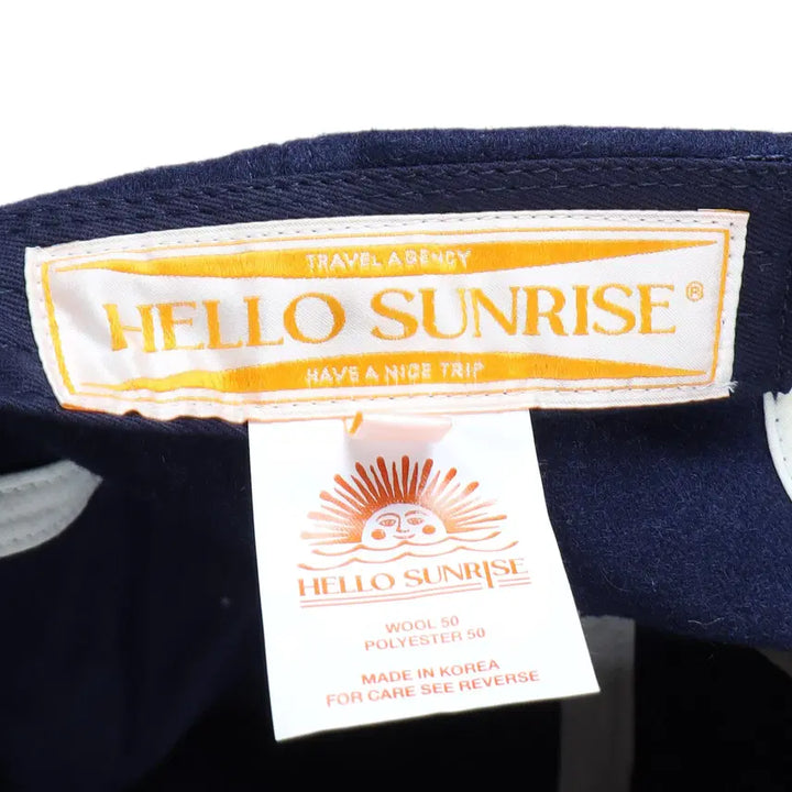 [BUNJANG] Hello Sunrise Navy Wool Blend Cap / 헬로선라이즈  울혼방 네이비 캡 모자 / k2970