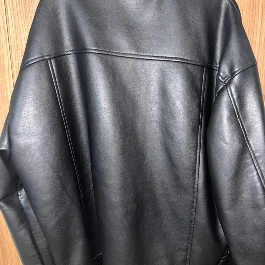 [BUNJANG] Buffing Leather Oversized Blouson - Black / 버핑레더 오버핏 블루종_Black