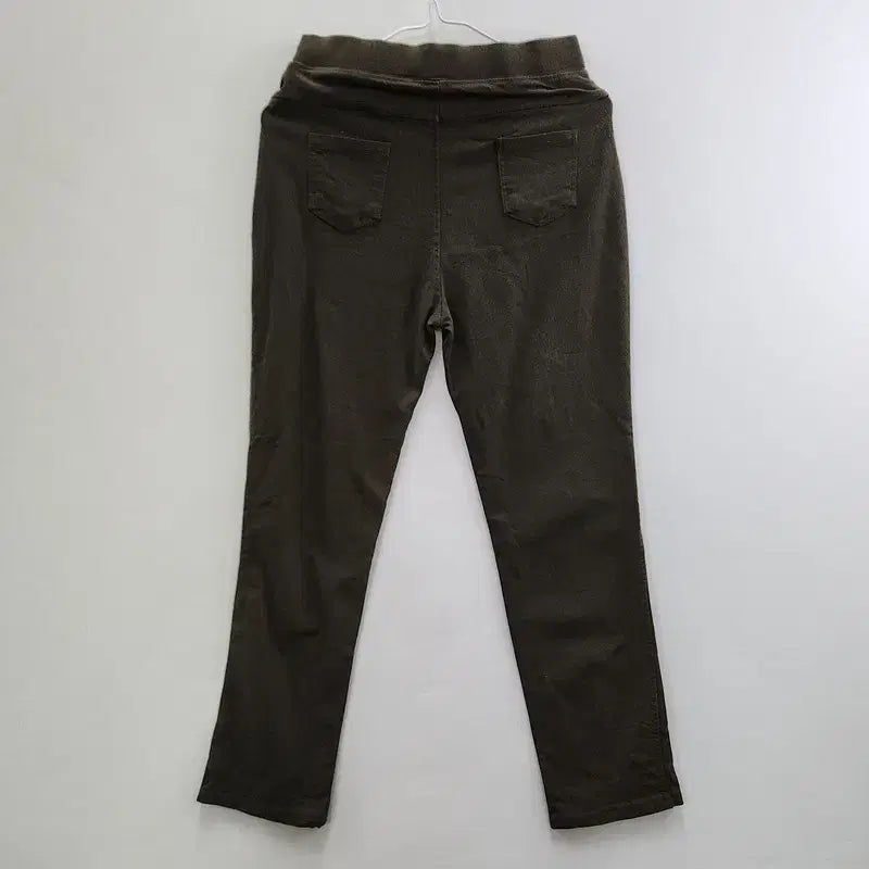 [BUNJANG] Vintage Basic Casual Slim Straight Bending Pants Khaki Brown L / 빈티지 베이직 캐주얼 슬림 스트레이트 밴딩팬츠 카키브라운 L