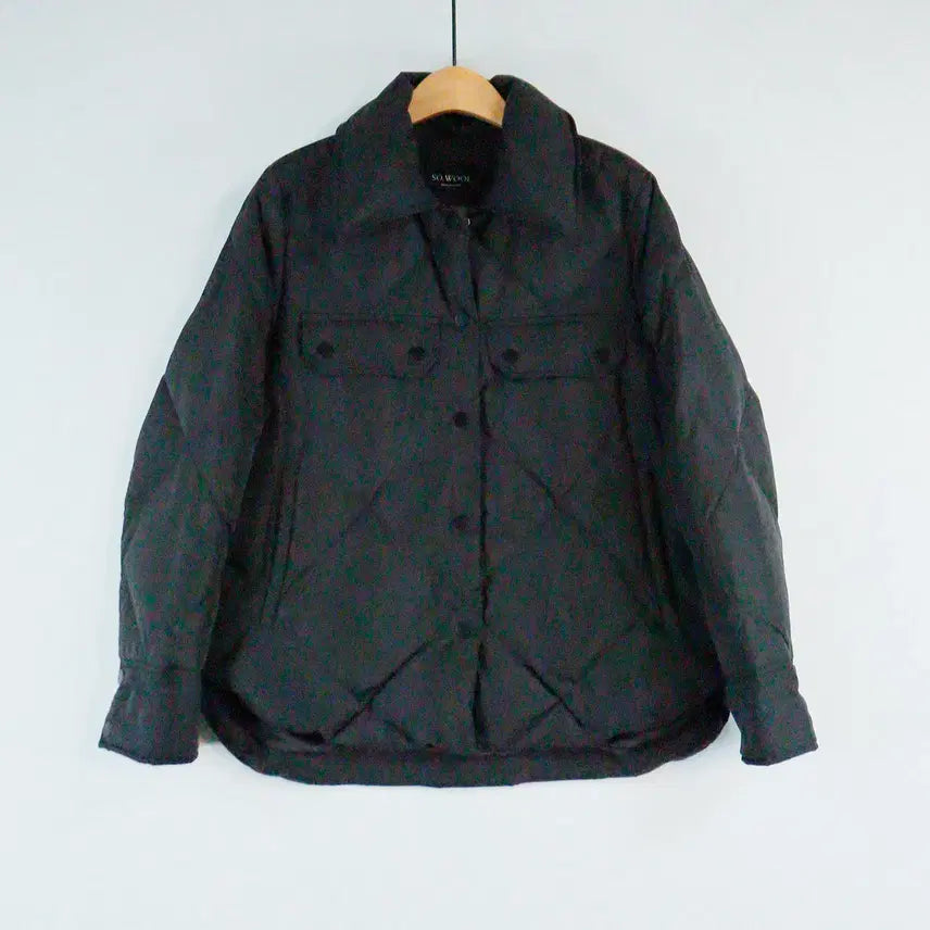 [BUNJANG] SO.WOOL Goose Down Quilted Jacket - Black / SO.WOOL 헝가리 구스다운 퀼팅 자켓 S 블랙 경량다운 숏패딩