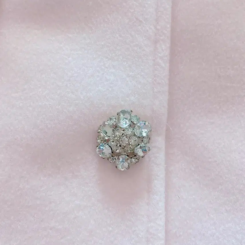 [BUNJANG] Swankiss Pink Pom-pom Coat / 스완키스 핑크 폼폼 코트