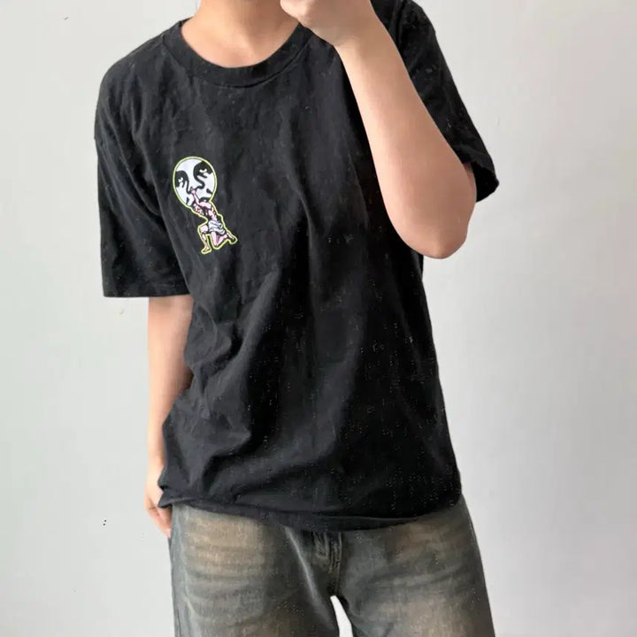 [BUNJANG] Obey Black Short Sleeve T-shirt / [L] 오베이 블랙 반팔 티셔츠