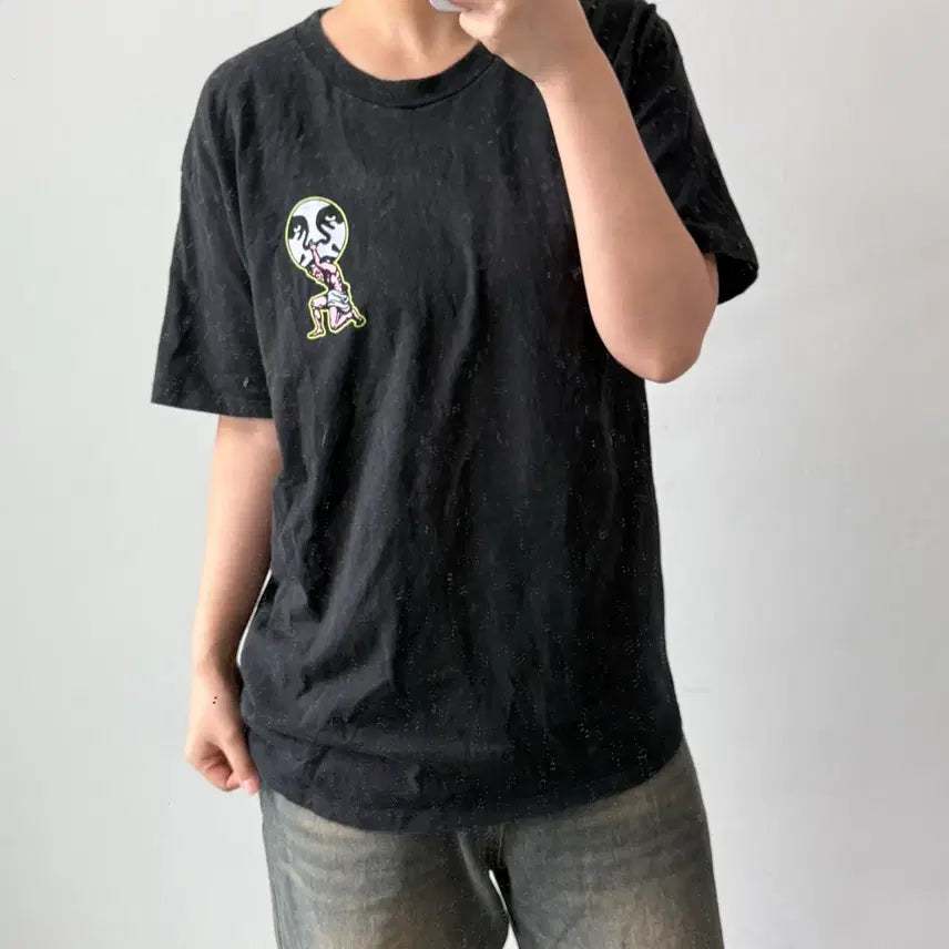 [BUNJANG] Obey Black Short Sleeve T-shirt / [L] 오베이 블랙 반팔 티셔츠