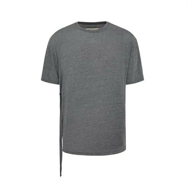 [BUNJANG] 1990boy Side Slit Short Sleeve T-Shirt Grey Oversized Fit / 1990boy 옆트임 반팔 티셔츠 그레이 오버핏