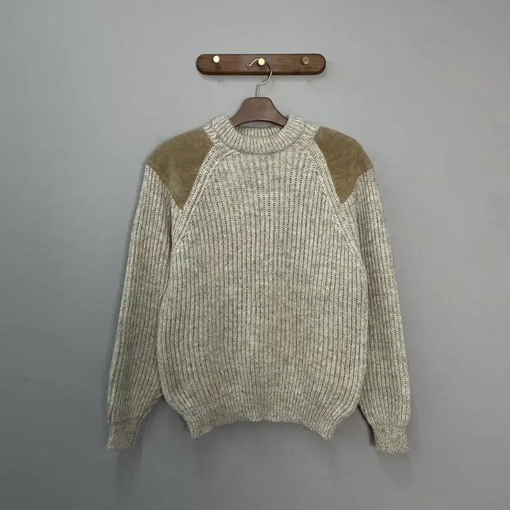 [BUNJANG] Black Sheep Wool Patch Knit Sweater / 블랙쉽 팔패치 울 니트 H2045