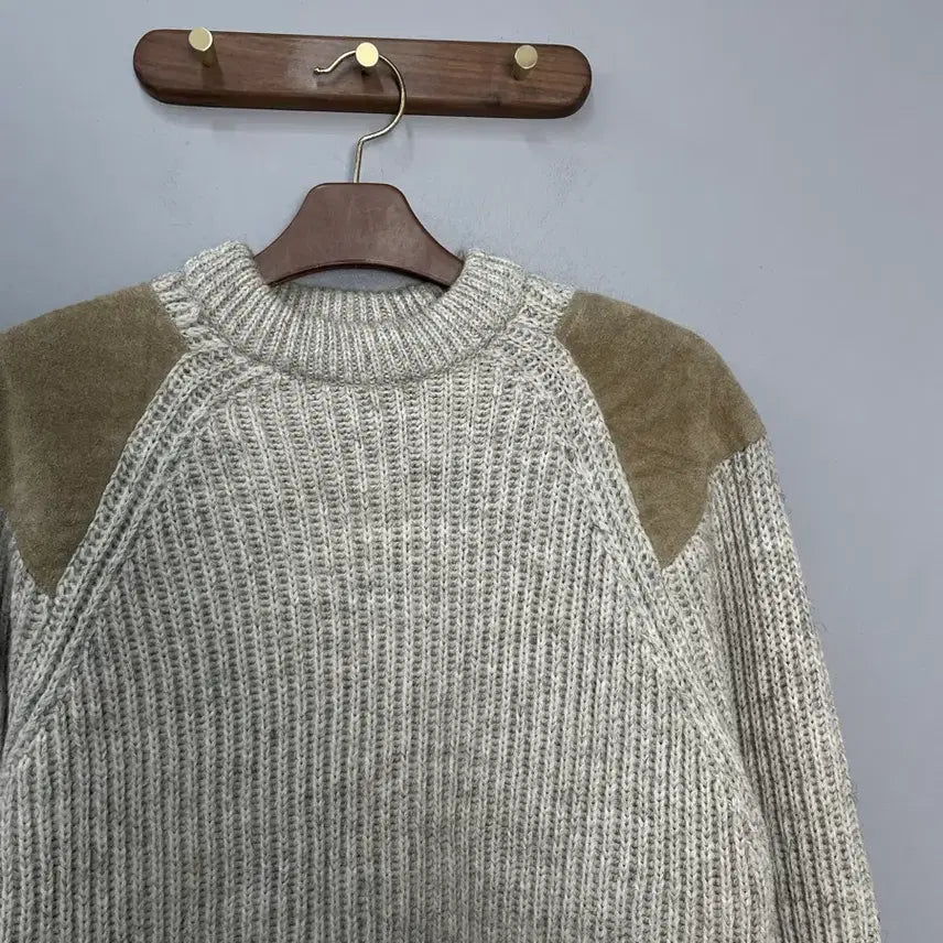 [BUNJANG] Black Sheep Wool Patch Knit Sweater / 블랙쉽 팔패치 울 니트 H2045