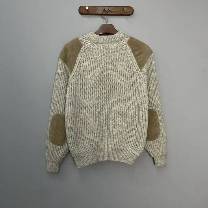 [BUNJANG] Black Sheep Wool Patch Knit Sweater / 블랙쉽 팔패치 울 니트 H2045