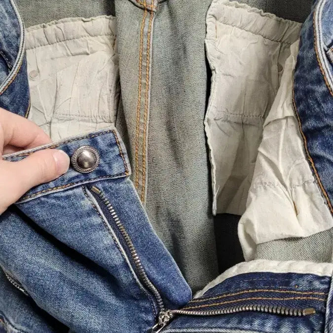 [BUNJANG] Balmain Denim Biker Jeans / [34]BALMAIN발망 진청워싱 유틸리티 멀티포켓 데님바이커진 스판36