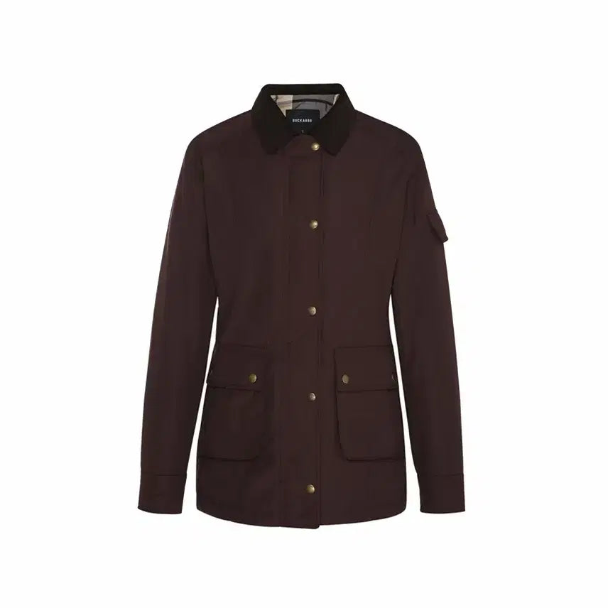 [BUNJANG] Buckaroo Check Pattern Quilted Wax Jacket (Dark Wine) 95 / 버커루 체크 패턴, 퀄팅안감 왁스자켓 바버자켓 (다크와인) 95