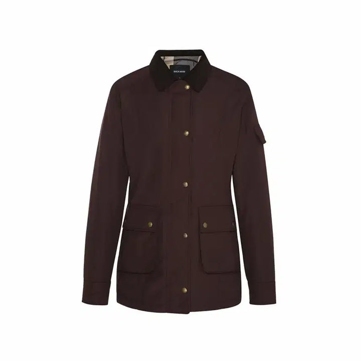 [BUNJANG] Buckaroo Check Pattern Quilted Wax Jacket (Dark Wine) 95 / 버커루 체크 패턴, 퀄팅안감 왁스자켓 바버자켓 (다크와인) 95