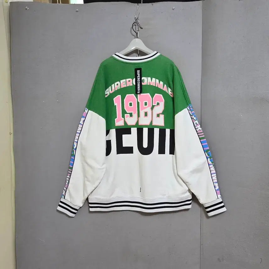 [BUNJANG] Supercomma B Oversized Colorblock Sweatshirt / 슈퍼콤마비 박시한 색감멋스런 맨투맨 FF  n2675