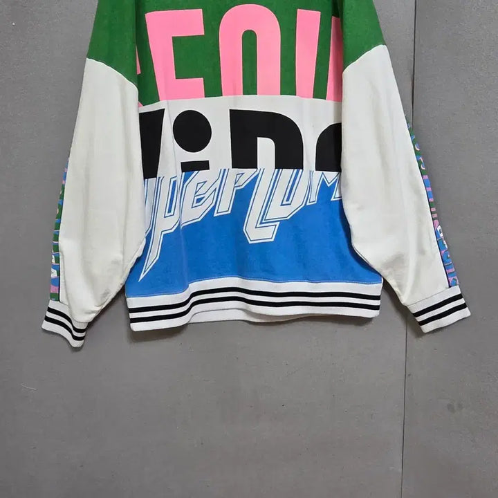 [BUNJANG] Supercomma B Oversized Colorblock Sweatshirt / 슈퍼콤마비 박시한 색감멋스런 맨투맨 FF  n2675